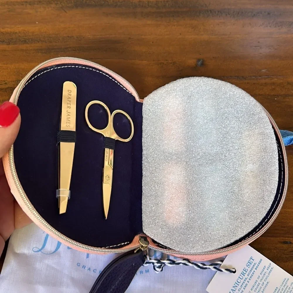 Draper James Manicure set with original dust bag NWT